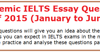 Ielts essay topics list 2013